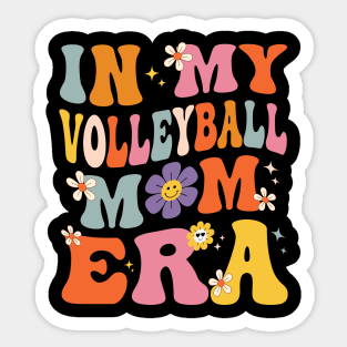 In My Volleyball Mom Era Retro Groovy Sports Mom For Womens Sticker